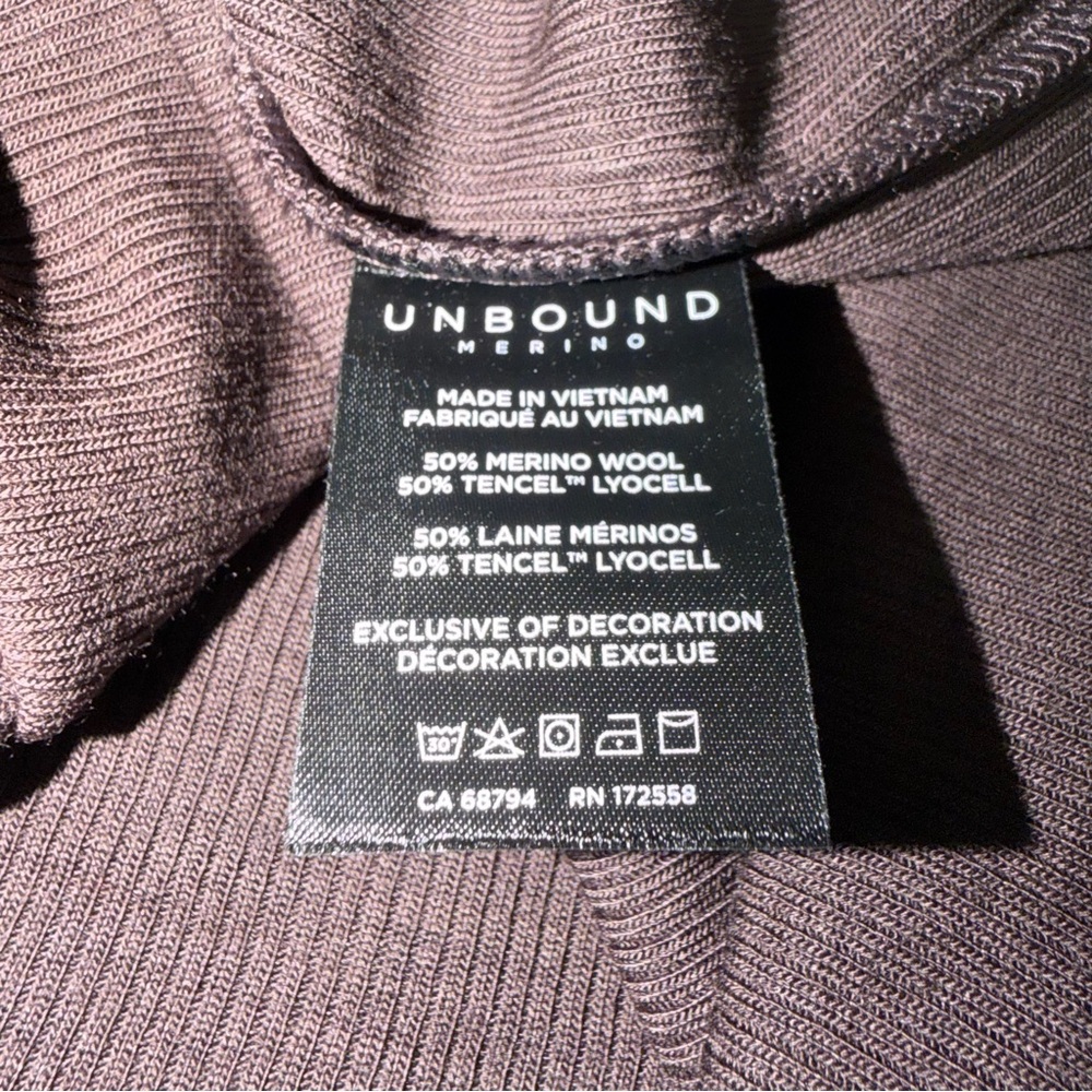 Unbound Merino Women's Rib Knit Merino Sleeveless Dress Size Small In Espresso - Picture 7 of 9